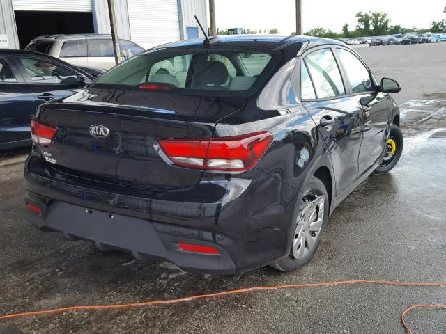 3KPA24AB3JE061194 - 2018 KIA RIO LX BLACK photo 4