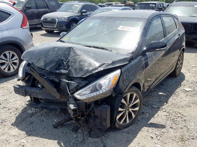 KMHCU5AE5HU366044 - 2017 HYUNDAI ACCENT SPO BLACK photo 2