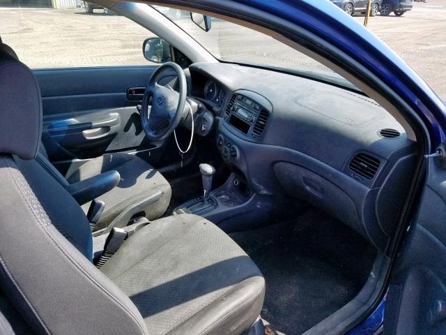 KMHCN3BC2BU204944 - 2011 HYUNDAI ACCENT SE BLUE photo 5