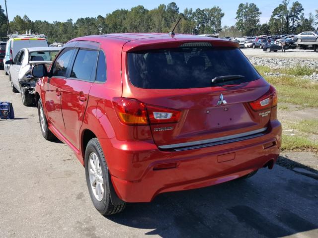 JA4AP3AU5BZ001382 - 2011 MITSUBISHI OUTLANDER RED photo 3