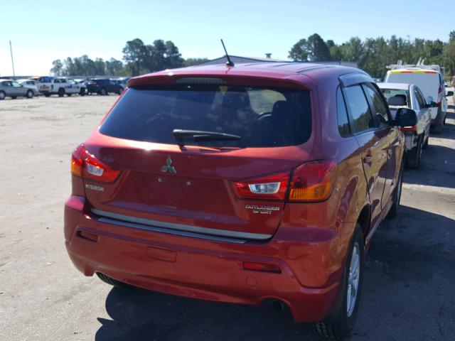 JA4AP3AU5BZ001382 - 2011 MITSUBISHI OUTLANDER RED photo 4