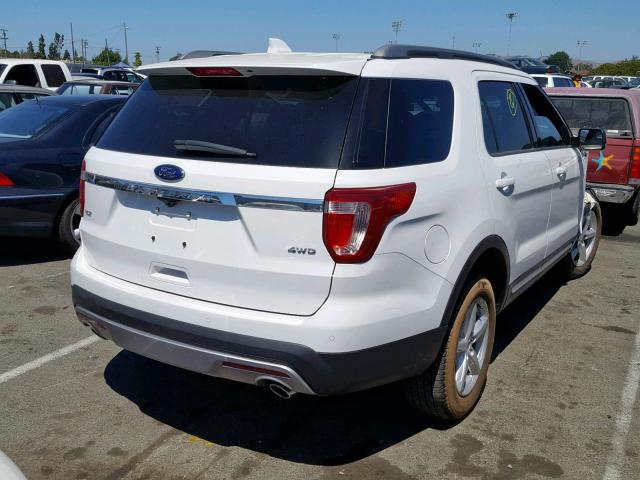 1FM5K8D83HGA43678 - 2017 FORD EXPLORER X WHITE photo 4