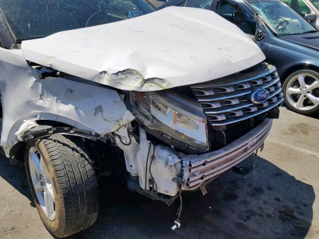 1FM5K8D83HGA43678 - 2017 FORD EXPLORER X WHITE photo 9