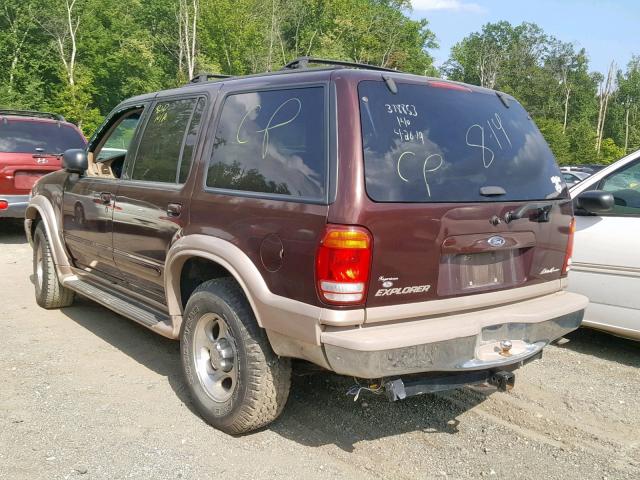 1FMDU74E0YZA10499 - 2000 FORD EXPLORER E MAROON photo 3