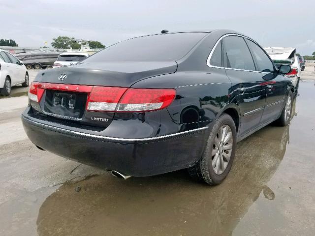 KMHFC46F39A357857 - 2009 HYUNDAI AZERA SE BLACK photo 4