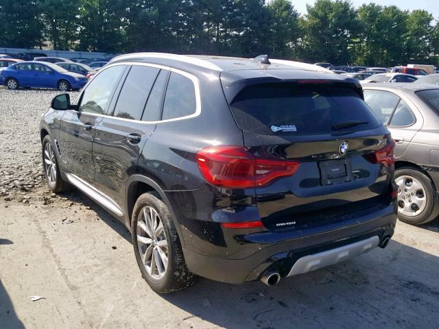 5UXTR9C57JLD60656 - 2018 BMW X3 XDRIVE3 BLACK photo 3