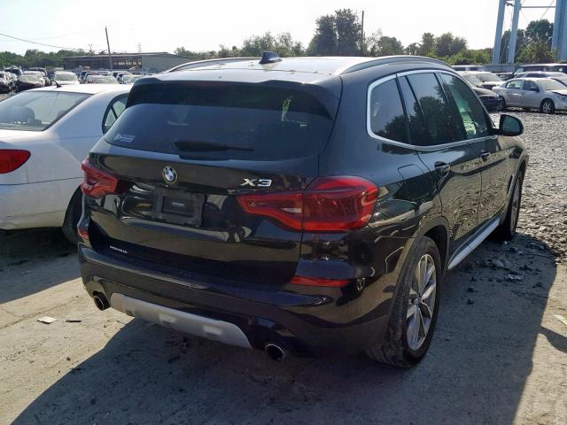 5UXTR9C57JLD60656 - 2018 BMW X3 XDRIVE3 BLACK photo 4