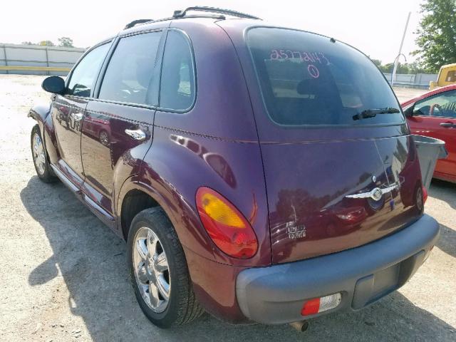 3C8FY68B62T290695 - 2002 CHRYSLER PT CRUISER MAROON photo 3