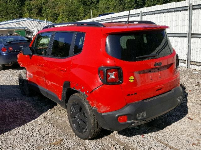 ZACCJBAB8JPH44169 - 2018 JEEP RENEGADE S RED photo 3