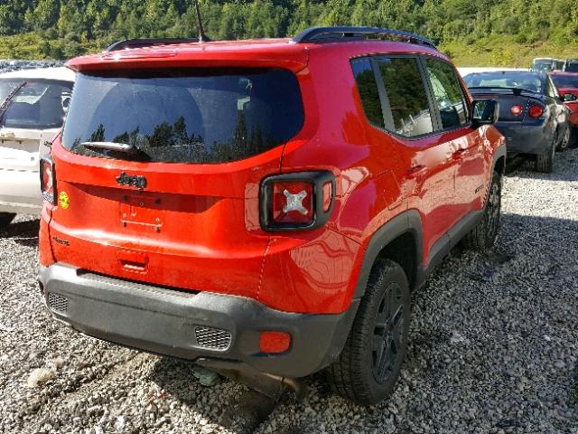 ZACCJBAB8JPH44169 - 2018 JEEP RENEGADE S RED photo 4