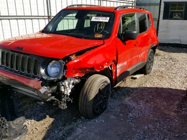 ZACCJBAB8JPH44169 - 2018 JEEP RENEGADE S RED photo 9