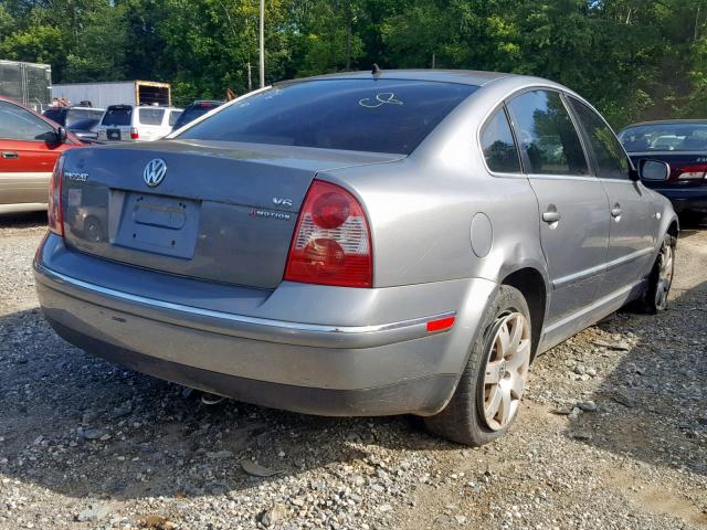 WVWTH63B13P242216 - 2003 VOLKSWAGEN PASSAT GLX GRAY photo 4