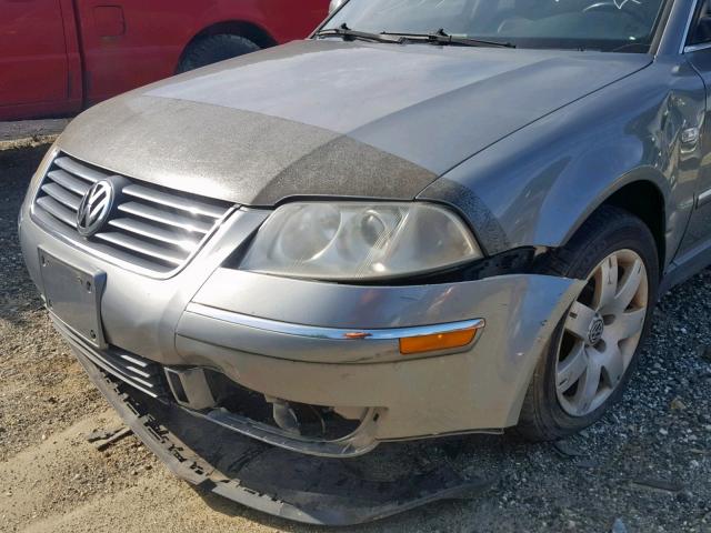 WVWTH63B13P242216 - 2003 VOLKSWAGEN PASSAT GLX GRAY photo 9