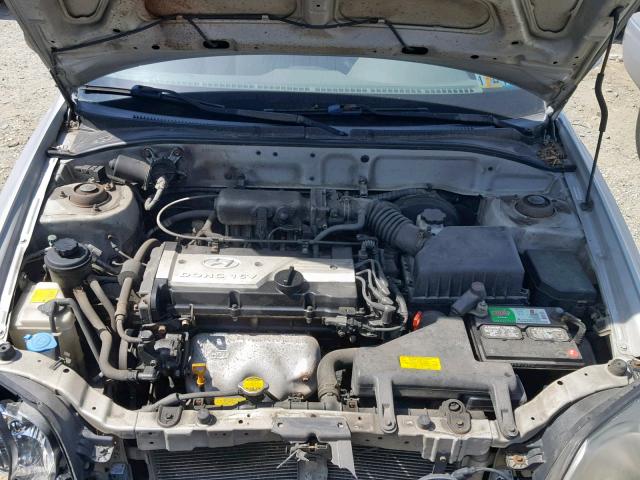 KMHCG35C95U346542 - 2005 HYUNDAI ACCENT GS SILVER photo 7