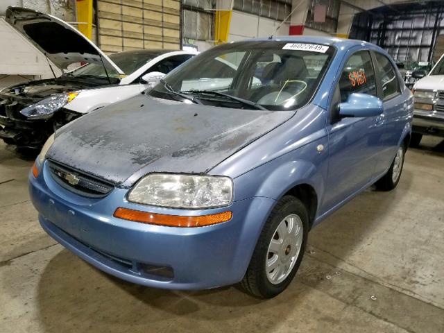 KL1TD52645B363274 - 2005 CHEVROLET AVEO BASE ლურჯი ფოტო 2