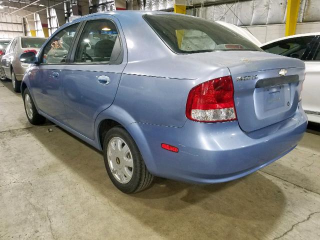 KL1TD52645B363274 - 2005 CHEVROLET AVEO BASE ლურჯი ფოტო 3