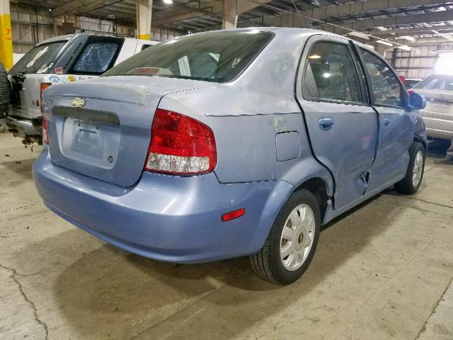 KL1TD52645B363274 - 2005 CHEVROLET AVEO BASE ლურჯი ფოტო 4