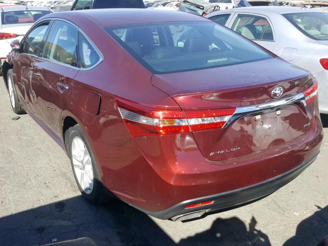 4T1BK1EBXEU107488 - 2014 TOYOTA AVALON BAS BURGUNDY photo 3