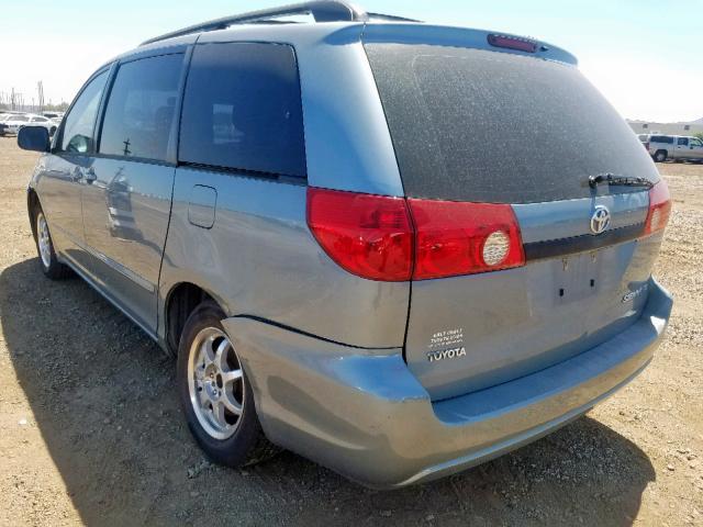 5TDZA23C46S564567 - 2006 TOYOTA SIENNA LE BLUE photo 3