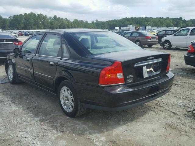 YV1TS59H141375760 - 2004 VOLVO S80 2.5T BLACK photo 3