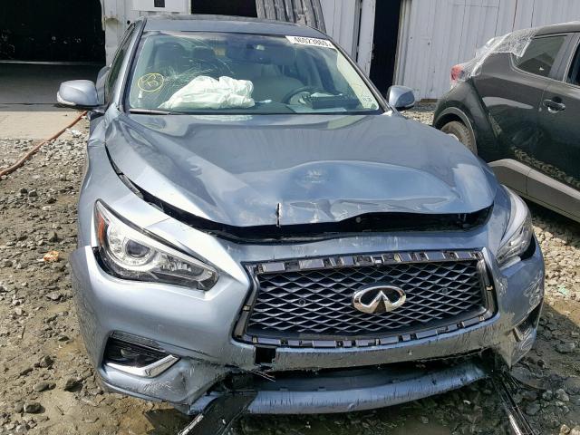 JN1EV7AR8KM553247 - 2019 INFINITI Q50 LUXE BLUE photo 9