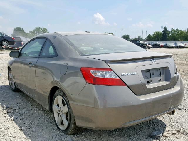 2HGFG12826H509317 - 2006 HONDA CIVIC EX GRAY photo 3