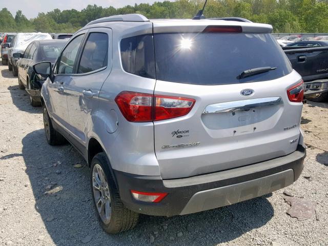 MAJ6P1WL9JC179545 - 2018 FORD ECOSPORT T SILVER photo 3