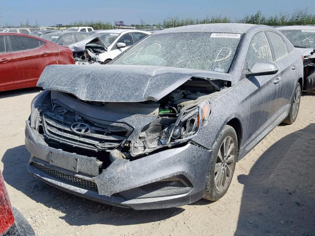 5NPE34AF2FH029454 - 2015 HYUNDAI SONATA SPO GRAY photo 2