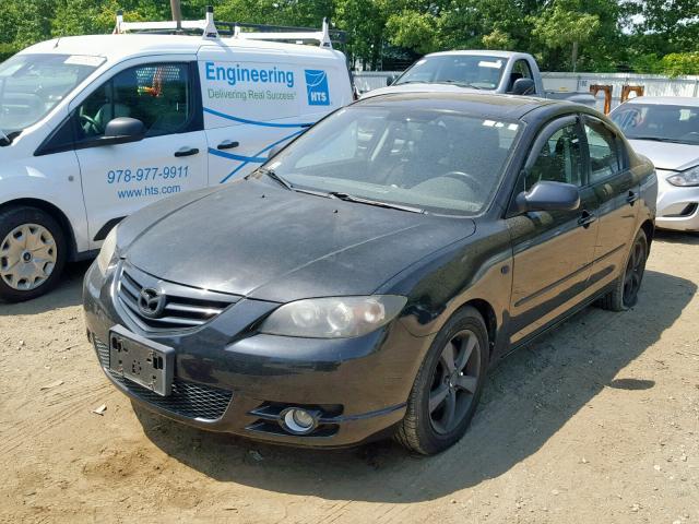 JM1BK323551236897 - 2005 MAZDA 3 S BLACK photo 2