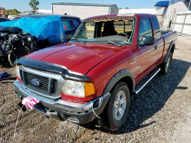 1FTZR45E35PA59437 - 2005 FORD RANGER SUP BURGUNDY photo 2