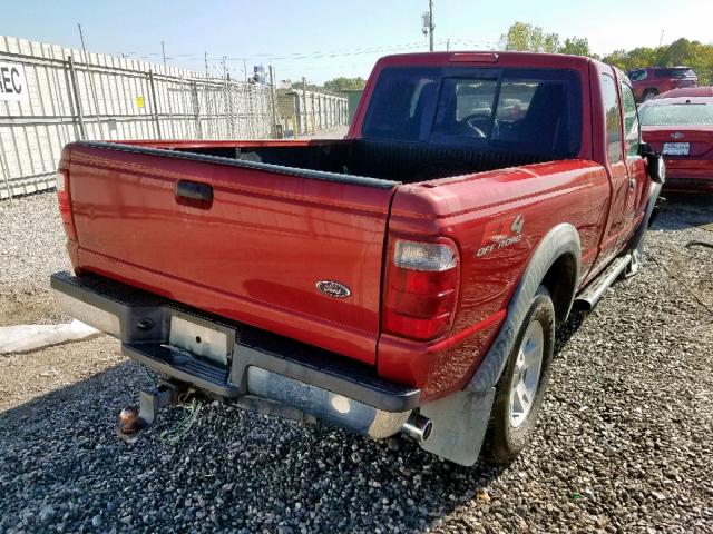 1FTZR45E35PA59437 - 2005 FORD RANGER SUP BURGUNDY photo 4