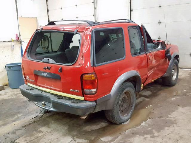 1FMYU24E1WUC90142 - 1998 FORD EXPLORER RED photo 4