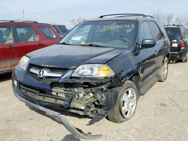 2HNYD18994H550504 - 2004 ACURA MDX TOURIN BLACK photo 2