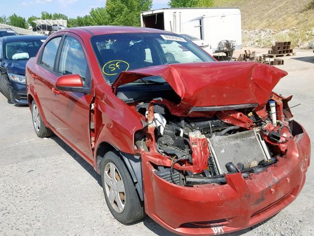 KL1TD56E79B314934 - 2009 CHEVROLET AVEO LS RED photo 1