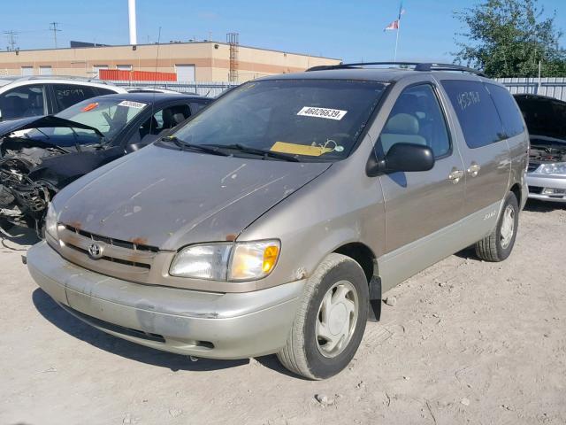 4T3ZF13CXYU290417 - 2000 TOYOTA SIENNA LE BEIGE photo 2