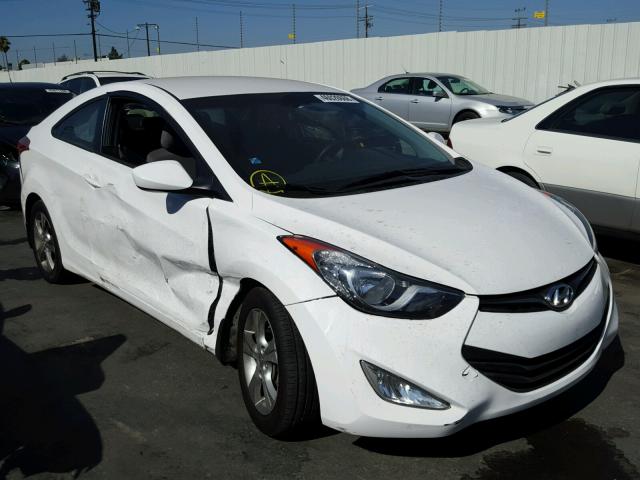 KMHDH6AE6DU014972 - 2013 HYUNDAI ELANTRA CO WHITE photo 1