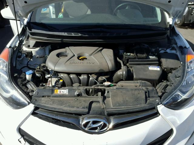 KMHDH6AE6DU014972 - 2013 HYUNDAI ELANTRA CO WHITE photo 7