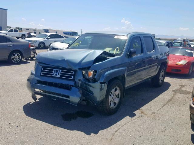 2HJYK16257H529991 - 2007 HONDA RIDGELINE BLUE photo 2