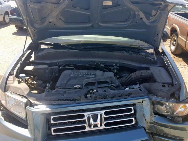 2HJYK16257H529991 - 2007 HONDA RIDGELINE BLUE photo 7