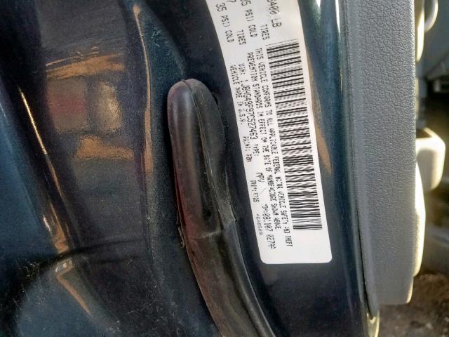 1J8HG48P97C527463 - 2007 JEEP COMMANDER 蓝色 照片 10