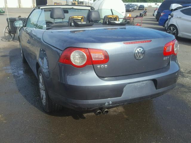 WVWAA71F67V009151 - 2007 VOLKSWAGEN EOS BASE GRAY photo 3