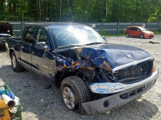 1B7HL48X02S621877 - 2002 DODGE DAKOTA QUA BLUE photo 1