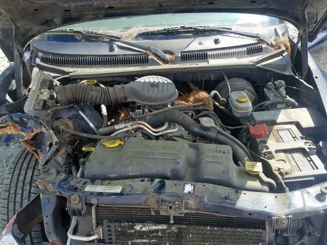 1B7HL48X02S621877 - 2002 DODGE DAKOTA QUA BLUE photo 7