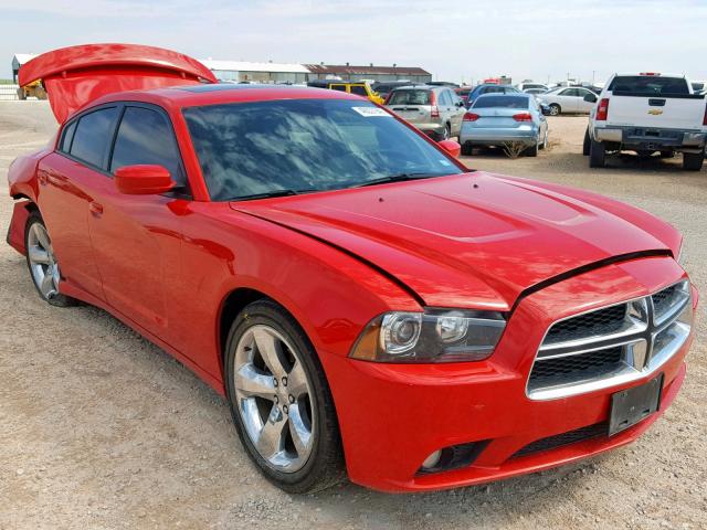 2C3CDXHG4EH143911 - 2014 DODGE CHARGER SX RED photo 1