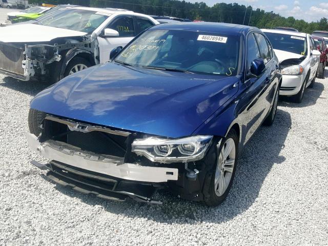 WBA8B9G52JNV00309 - 2018 BMW 330 I BLUE photo 2