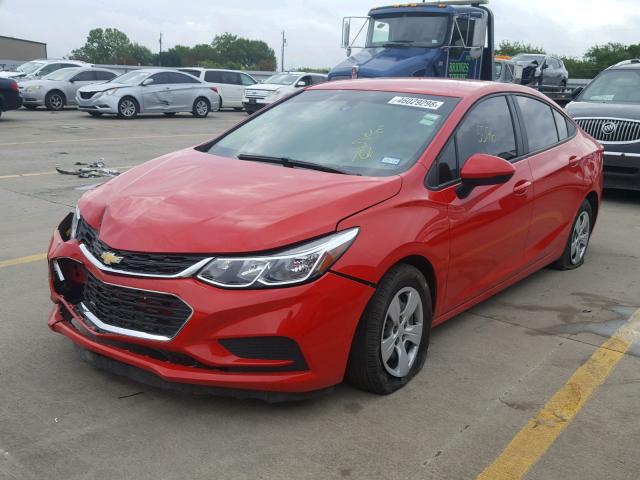 3G1BC5SMXHS528400 - 2017 CHEVROLET CRUZE LS RED photo 2