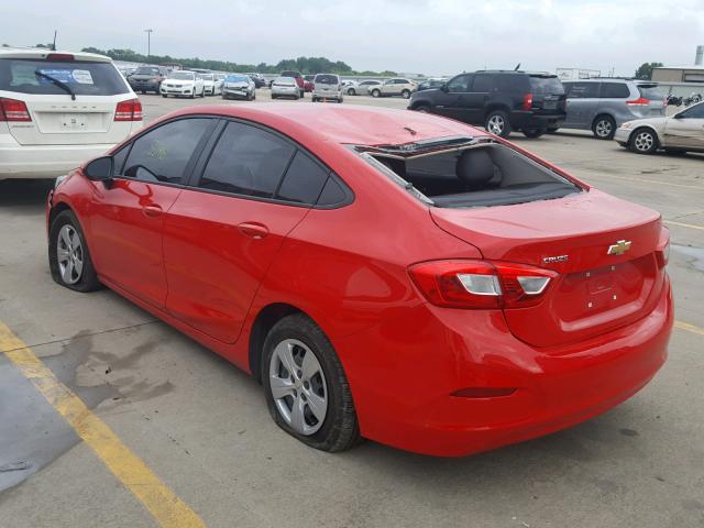 3G1BC5SMXHS528400 - 2017 CHEVROLET CRUZE LS RED photo 3