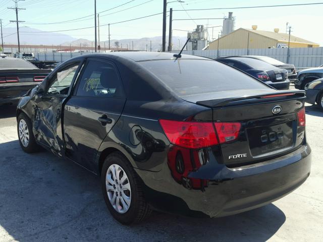 KNAFU4A21D5692300 - 2013 KIA FORTE EX BLACK photo 3