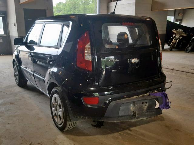 KNDJT2A59D7753444 - 2013 KIA SOUL BLACK photo 3