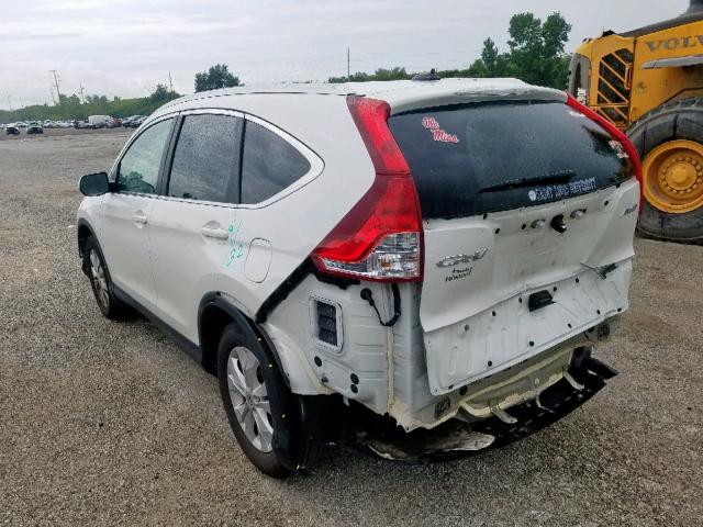 5J6RM4H71DL060047 - 2013 HONDA CR-V EXL WHITE photo 3